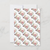 エレガントな花の卒業式招待状 招待状 (裏面)