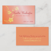 エレガントな花の名刺 名刺 (正面/裏面)