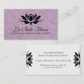 エレガントな花の名刺 名刺 (正面/裏面)