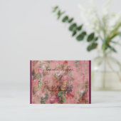 エレガントな花の名刺 名刺 (スタンド正面)