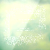 エレガントな花の境界線サロン店舗名 ウィンドウサイン (シート3)