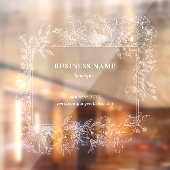 エレガントな花の境界線サロン店舗名 ウィンドウサイン (シート2)