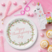 エレガントな花の幸せな感謝祭|の紙皿 ペーパープレート (パーティー)