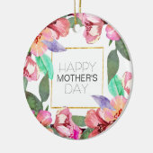 エレガントな花の幸せな母の日|のオーナメント セラミックオーナメント (左)