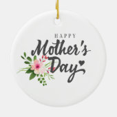 エレガントな花の幸せな母の日|のオーナメント セラミックオーナメント (裏面)