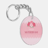 エレガントな花の幸せな母の日| Keychain キーホルダー (正面左)