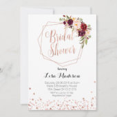 エレガントな花の幾何学的なブライダルシャワーの招待状 招待状 (正面)