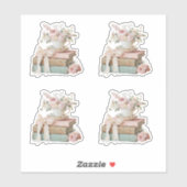 エレガントな花の彼女の次の章の結婚前のお祝い シール (シート)