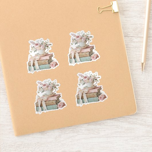 エレガントな花の彼女の次の章の結婚前のお祝い シール (ノートブック)