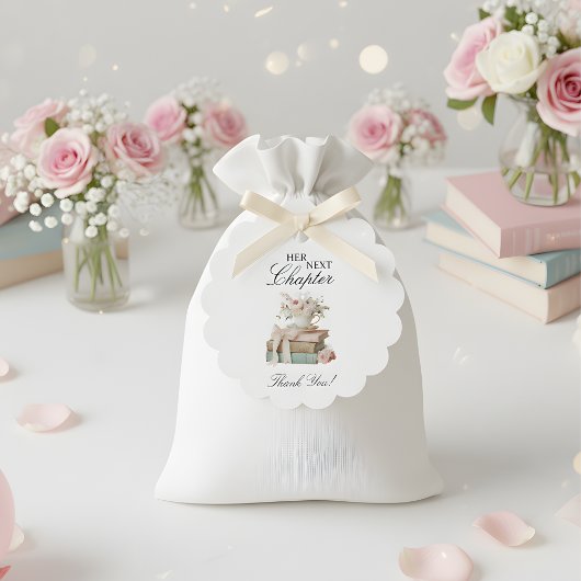 エレガントな花の彼女の次の章の結婚前のお祝い フェイバータグ