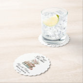 エレガントな花の彼女の次の章の結婚前のお祝い ペーパーコースター (インサイチュ)