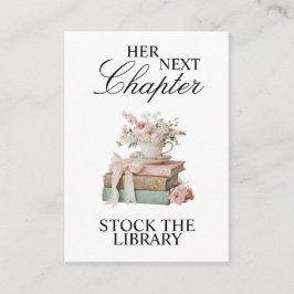 エレガントな花の彼女の次の章 ブライダルシャワー エンクロージャーカード