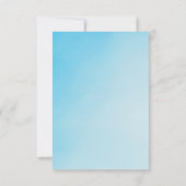 エレガントな花の愛のホワイトブルーオーキッドのウェディング 招待状 (裏面)