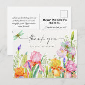 エレガントな花の感謝のポストカード ポストカード (正面/裏面)