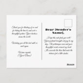 エレガントな花の感謝のポストカード ポストカード (裏面)