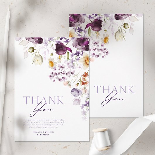 エレガントな花の感謝カード サンキューカード