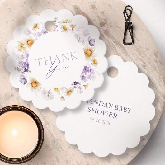 エレガントな花の感謝タグ フェイバータグ