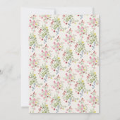 エレガントな花の春のアーチ洗礼 招待状 (裏面)