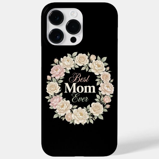 エレガントな花の最高のママリース Case-Mate iPhoneケース (裏面)