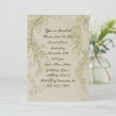 エレガントな花の枝のデザイン パーティー 招待状 (スタンド正面)