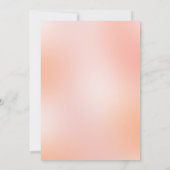 エレガントな花の桃とダスティーブルーの結婚式 招待状 (裏面)