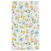 エレガントな花の植物のパターン スモールペーパーバッグ (裏面)