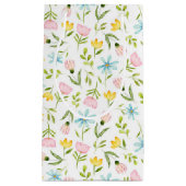 エレガントな花の植物のパターン スモールペーパーバッグ (正面)