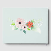 エレガントな花の植物の花 赤ちゃんのシャワー ゲストブック (裏面)