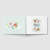 エレガントな花の植物 ベビーシャワー ゲストブック (全面)