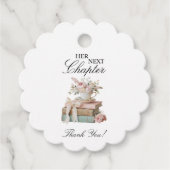 エレガントな花の次の章 ブライダルシャワー フェイバータグ (正面)