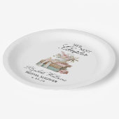 エレガントな花の次の章 ブライダルシャワー ペーパープレート (アングル)