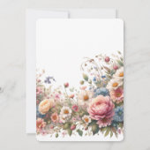 エレガントな花の母の日の朝食 招待状 (裏面)