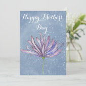 エレガントな花の母の日カード 青 シーズンカード (スタンド正面)