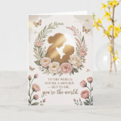 エレガントな花の母の日 カード (黄色い花)