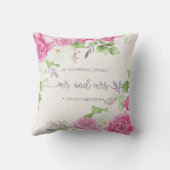 エレガントな花の氏及びWedding |夫人の装飾用クッション クッション (裏面)