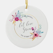 エレガントな花の氏及びWedding |夫人の陶磁器のオーナメント