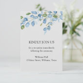 エレガントな花の水彩ウェルカムカード 出欠カード (スタンド正面)