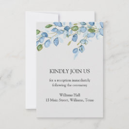 エレガントな花の水彩ウェルカムカード 出欠カード