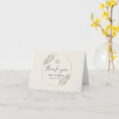 エレガントな花の水彩モダンウェディング感謝カード カード (黄色い花)