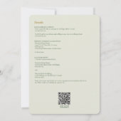 エレガントな花の水彩画の賢いオールインワンウェディング 招待状 (裏面)