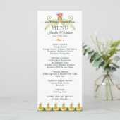 エレガントな花の熱帯夏の結婚式メニュー メニュー (スタンド正面)