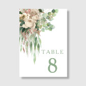 エレガントな花の牡丹のウェディング テーブルナンバー