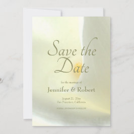 エレガントな花の白いコルリリィ　セーブ・ザ・デート 招待状