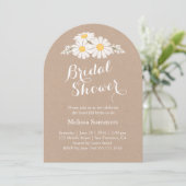 エレガントな花の白いデイジー ブライダルシャワー 招待状 (スタンド正面)