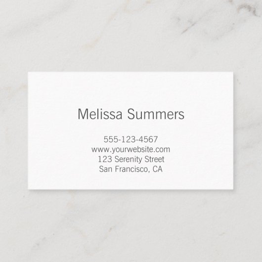 エレガントな花の白いデイジー 名刺 (裏面)