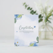 エレガントな花の祝いメッセージ ポストカード (スタンド正面)