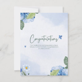 エレガントな花の祝いメッセージ ポストカード