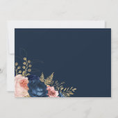 エレガントな花の秘密の誕生日パーティー 招待状 (裏面)