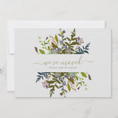 エレガントな花の移動告知スクリプトのお知らせ 案内状 (正面)