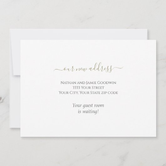 エレガントな花の移動告知スクリプトのお知らせ 案内状 (裏面)